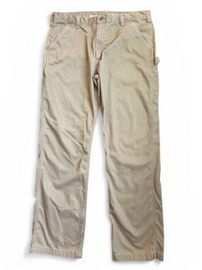 Carhartt Men's Relaxed Fit Twill Utility Carpenter Work Pants 40x33 Tan READ
